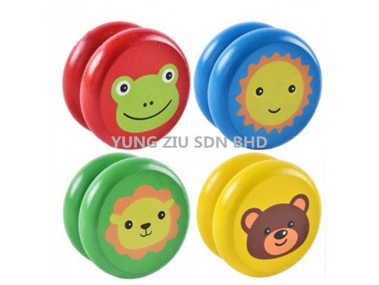 QQ-7264#CARTOON YO-YO WOODEN TOYS